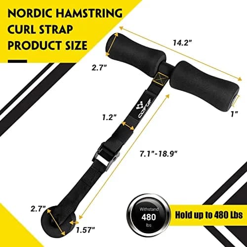 COFOF Nordic Hamstring Curl Strap | Adjustable, Portable, Supports 420 lbs for Home & Gym thumbnail 5