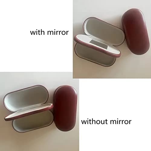 WANGFUFU Portable Glasses Case - Double Layer Holder for 2 Pair of Glasses | Compact, Dual Layer, Red/Black thumbnail 5