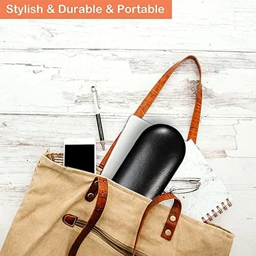 WANGFUFU Portable Glasses Case - Double Layer Holder for 2 Pair of Glasses | Compact, Dual Layer, Red/Black thumbnail 7
