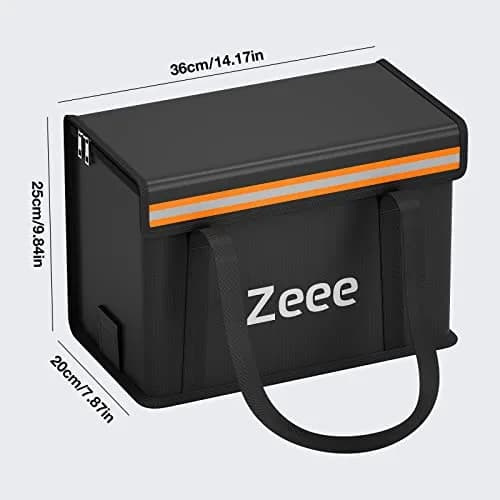Zeee Lipo Battery Bag Fireproof Large Size | Fire-Resistant Storage & Charging Safety (14.17 * 7.87 * 9.84in) thumbnail 2