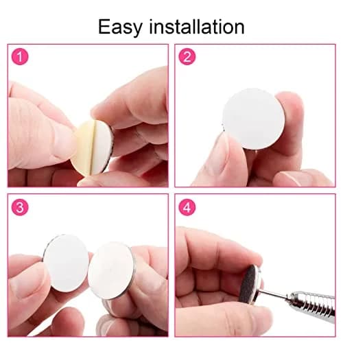 Difenni Metal Nail Drill Bit with Sandpaper Discs 25mm | 60-Piece Set for Manicure Pedicure thumbnail 6