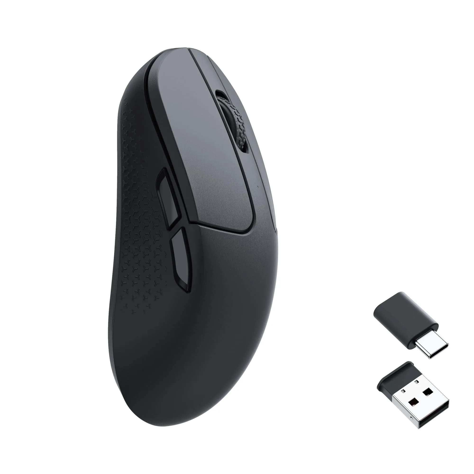 Keychron M3 Mini Wireless Optical Mouse | Bluetooth 5.1/2.4 GHz | Programmable PixArt 3395 Sensor | 26,000 DPI | Lightweight Ergonomic — Black / PixArt 3395 (1K Polling Rate)