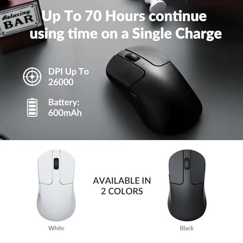 Keychron M3 Mini Wireless Optical Mouse | Bluetooth 5.1/2.4 GHz/Wired, 26,000 DPI, Lightweight, Ergonomic for Windows Mac Linux thumbnail 7