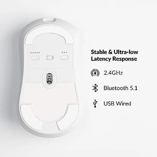 Keychron M3 Mini Wireless Optical Mouse | Bluetooth 5.1/2.4 GHz | Programmable PixArt 3395 Sensor | 26,000 DPI | Lightweight Ergonomic thumbnail 3