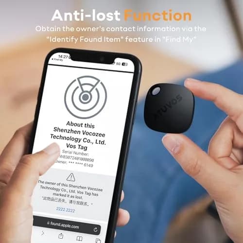 ATUVOS Air Tracker Tag-1 Pack for iOS | Bluetooth Luggage & Keys Finder, Replaceable Battery, IP67 Water-Resistant thumbnail 6
