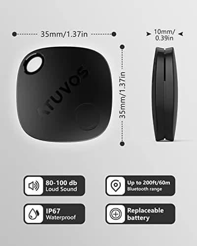 ATUVOS Air Tracker Tag-1 Pack for iOS | Bluetooth Luggage & Keys Finder, Replaceable Battery, IP67 Water-Resistant thumbnail 9