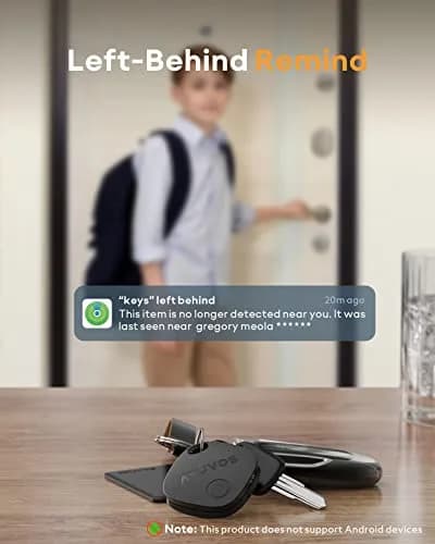 ATUVOS Air Tracker Tag-1 Pack for iOS | Bluetooth Luggage & Keys Finder, Replaceable Battery, IP67 Water-Resistant thumbnail 4