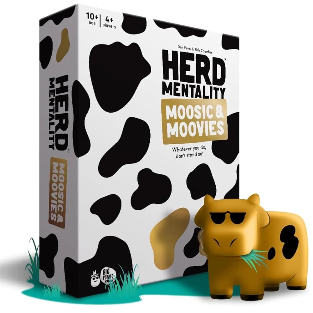 Big Potato Herd Mentality Moovies & Moosic Board Game | Family Fun Edition — Moosic and Moovies Edition