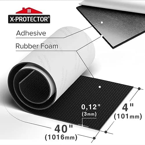 X-Protector Rubber Roll 40 x 4 inches | Non Slip Anti Skid Pad for Furniture & Objects thumbnail 4