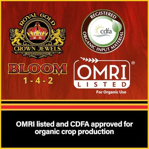 Royal Gold Crown Jewels Organic Bloom 1-4-2 Fertilizer 40 lbs | Promotes Vigorous Blossoms & Plant Growth thumbnail 5
