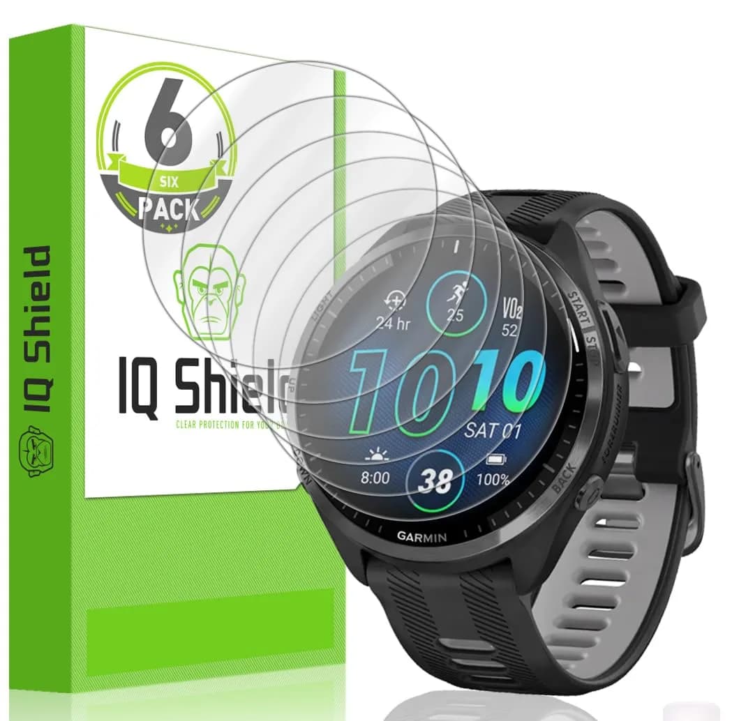IQShield Screen Protector 6 Pack for Garmin 970/570/965 & Venu 4 | Ultra Thin, Anti-Scratch, Bubble-Free (47mm/45mm)