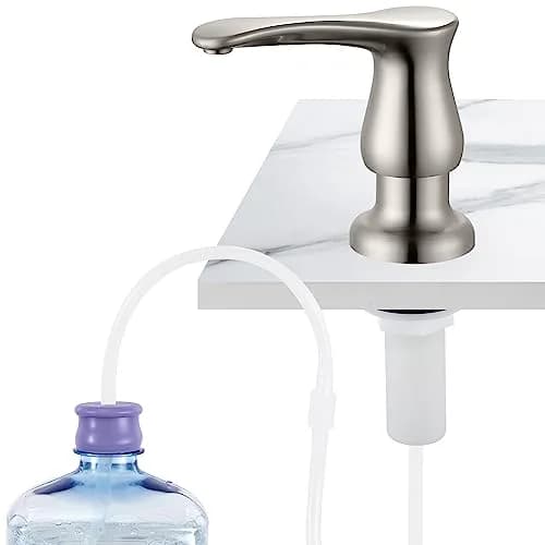 GAGALIFE Kitchen Sink Soap Dispenser Brushed Nickel with 40" Extension Tube | Under Sink Refillable Pump for Kitchen Countertops thumbnail 1