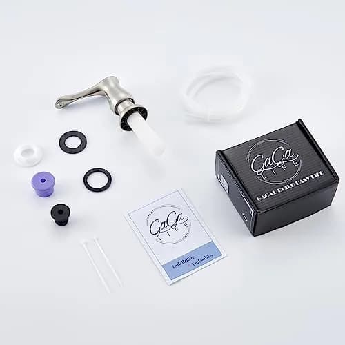 GAGALIFE Kitchen Sink Soap Dispenser Brushed Nickel with 40" Extension Tube | Under Sink Refillable Pump for Kitchen Countertops thumbnail 8