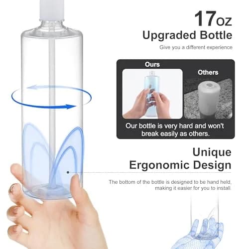 GAGALIFE Built-In Kitchen Sink Soap Dispenser with 500ml (17 OZ) Bottle - Oil Rubbed Bronze Finish | Easy Refill Top-Pump for Kitchens thumbnail 7