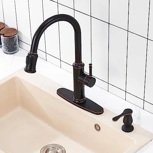 GAGALIFE Built-In Kitchen Sink Soap Dispenser with 500ml (17 OZ) Bottle - Oil Rubbed Bronze Finish | Easy Refill Top-Pump for Kitchens thumbnail 8