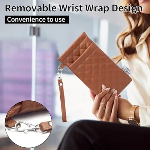 Face Shadow Double Glasses Case Soft Eyeglass Case for Women & Men | PU Leather with Stitched Cleaning Cloth thumbnail 7