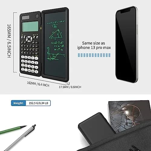 NEWYES Scientific Calculator for Students 82MS | Notepad & Solar Power, 240 Functions, Compact & Portable (6.5 inch) thumbnail 5