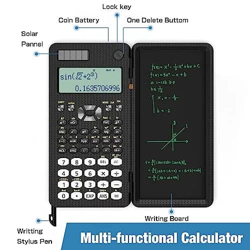 NEWYES Scientific Calculator for Students 82MS | Notepad & Solar Power, 240 Functions, Compact & Portable (6.5 inch) thumbnail 2