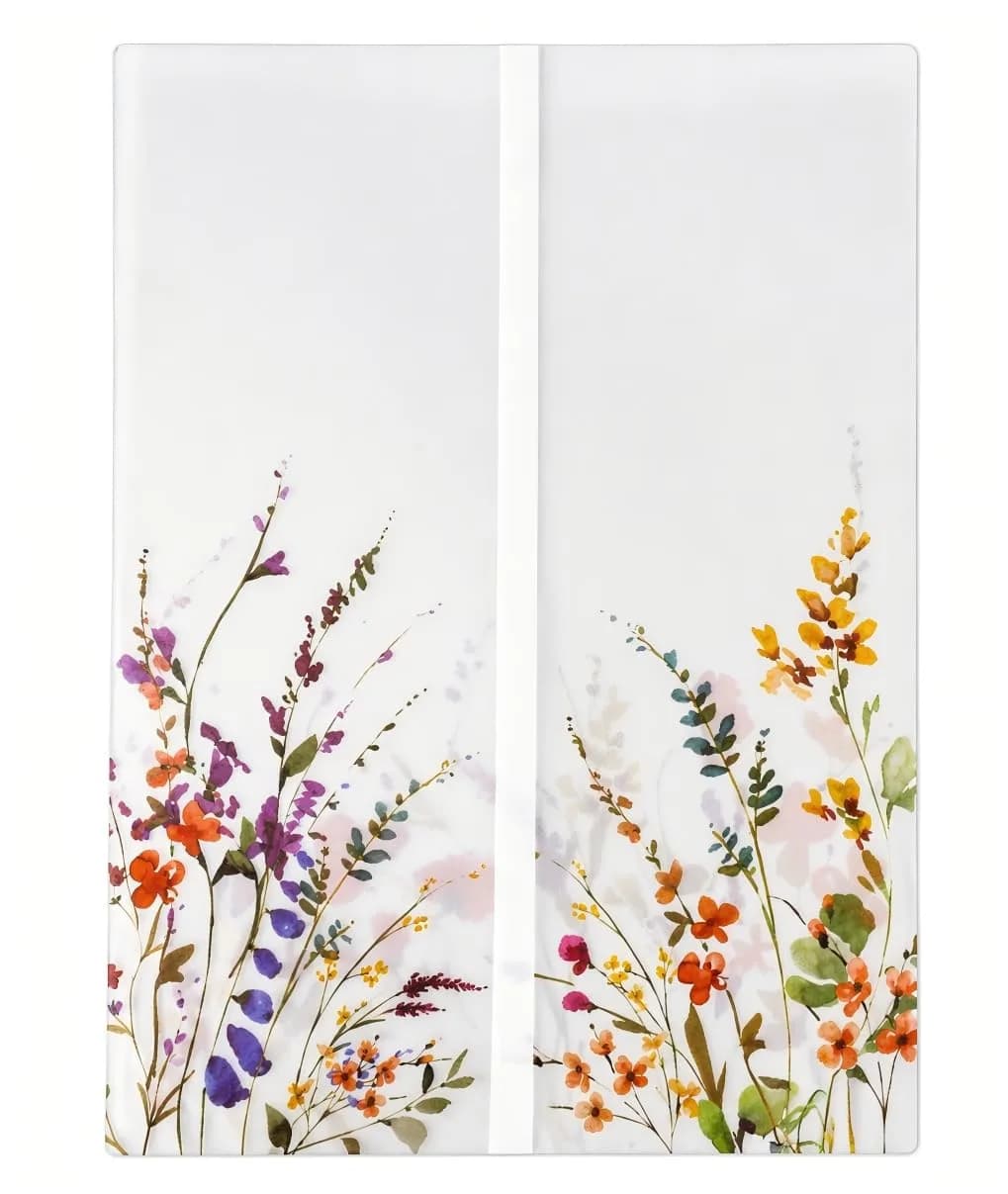 Puremigo 50 Pack Wildflower Printed Pre-Folded Vellum Jackets for 5x7 Invitations - 115GSM Vellum Paper 5x7 Jackets - Wedding Invitations Wraps - Transparent — Wildflower