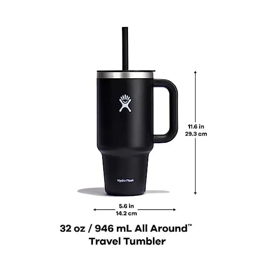 Hydro Flask Travel Tumbler with Handle, Lid and Straw in 32 Oz | Insulated Stainless Steel in Trillium thumbnail 5