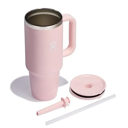 Hydro Flask Travel Tumbler with Handle, Lid and Straw - Insulated Stainless Steel 1183ml (40 Oz) Trillium | Keeps Drinks Cold for Hours thumbnail 7