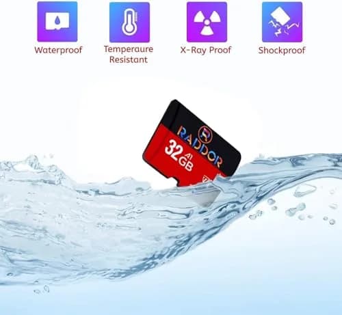 R Raddor Memory Card 32GB 5Pack | 4K Ultra HD, U3, V30, Class10, Lightning Fast 95MB/s thumbnail 7