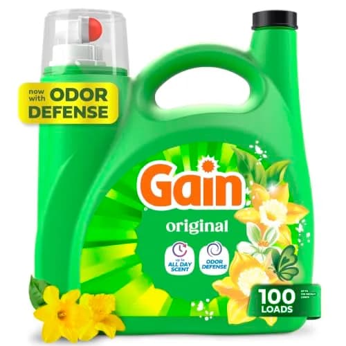 Gain Liquid Laundry Detergent Original Scent 154 oz | Concentrated Formula for Indian Homes — 132 Fl Oz