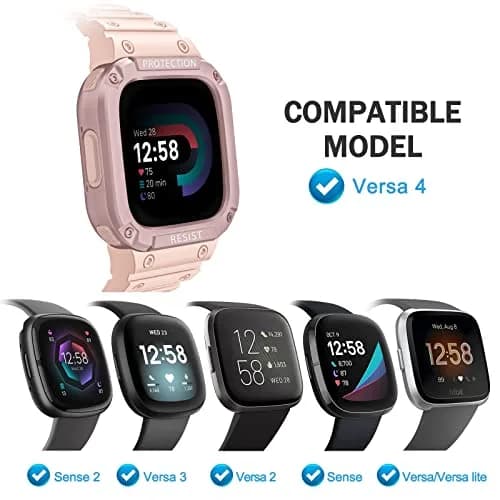 FINTIE Rugged Band with Case for Fitbit Versa 4/3/2/1 & Sense 2/1 | 165mm-245mm Wrist Size thumbnail 2