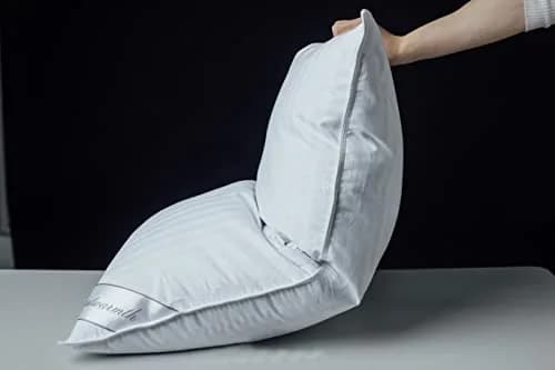 Eastwarmth Goose Down Feather Pillow 100% Cotton Standard Size 50cm (20 Inch) x 66cm (26 Inch) | Soft, Supportive, Breathable thumbnail 4