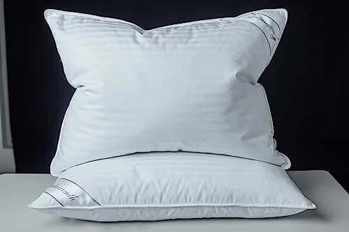 Eastwarmth Goose Down Feather Pillow 100% Cotton Standard Size 50cm (20 Inch) x 66cm (26 Inch) | Soft, Supportive, Breathable thumbnail 2