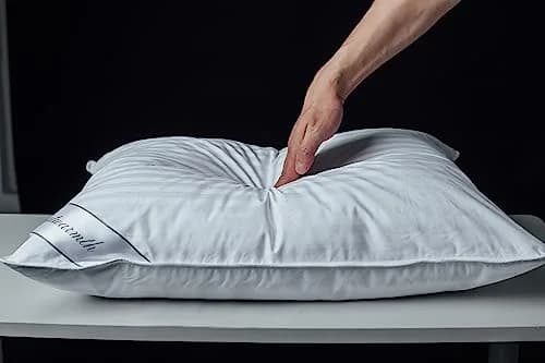 Eastwarmth Goose Down Feather Pillow 100% Cotton Standard Size 50cm (20 Inch) x 66cm (26 Inch) | Soft, Supportive, Breathable thumbnail 3