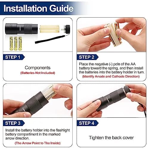 Vansky Black 2 Pack Tool | UV Pet Urine & Stain Detector, 395nm, 12 LED, Waterproof Aluminum Alloy, 5+ Hours Runtime thumbnail 7