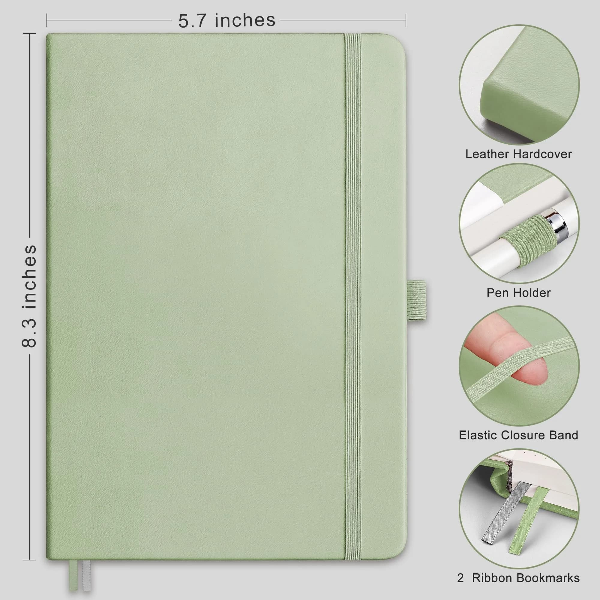 RETTACY Lined Journal Notebook A5 (5.7'' x 8.3'') 192 Pages | Acid-Free Paper Notebook - view 2