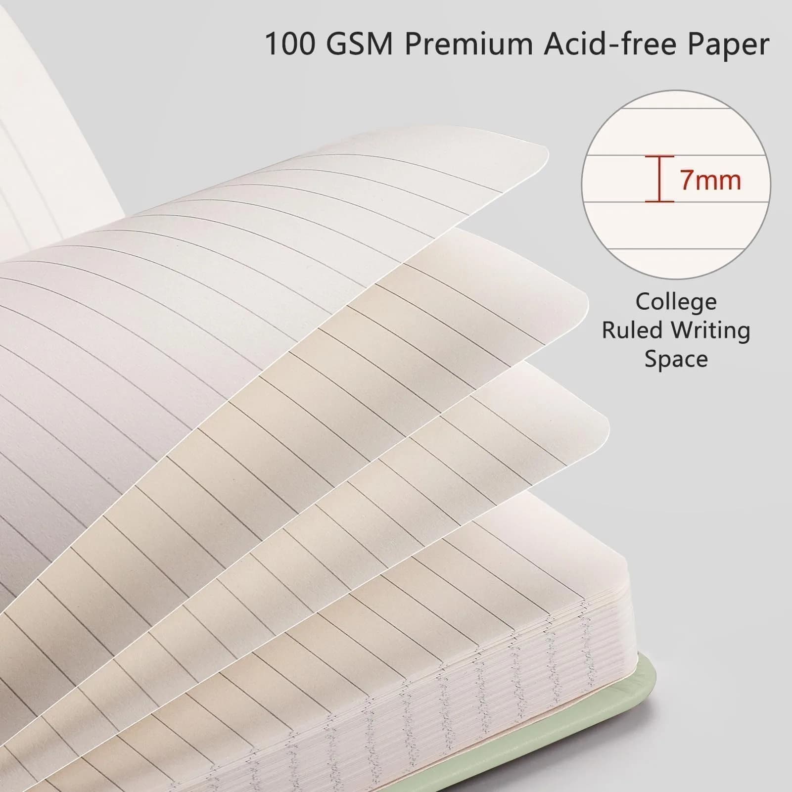 RETTACY Lined Journal Notebook A5 (5.7'' x 8.3'') 192 Pages | Acid-Free Paper Notebook - view 3