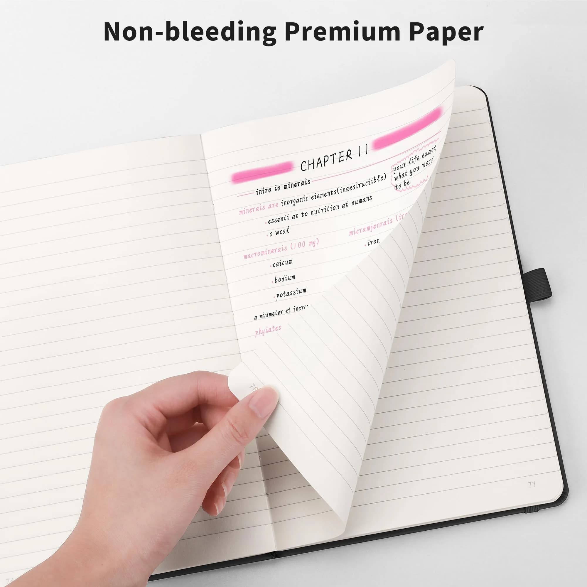RETTACY Lined Journal Notebook A5 (5.7'' x 8.3'') 192 Pages | Acid-Free Paper Notebook - view 6