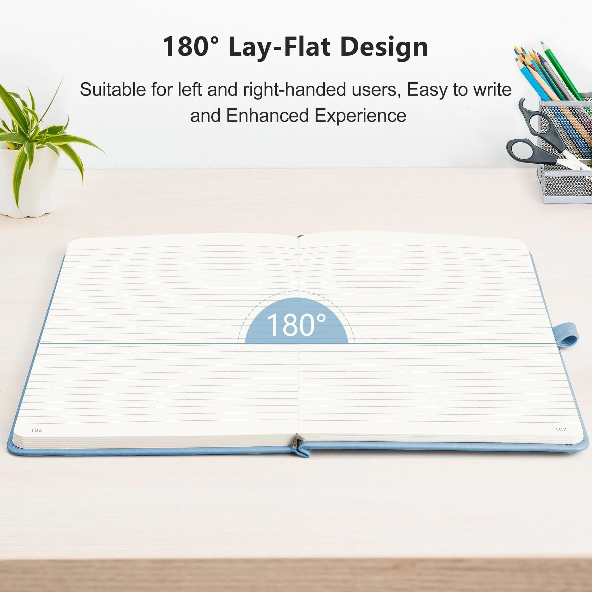 RETTACY Lined Journal Notebook A5 (5.7'' x 8.3'') 192 Pages | Acid-Free Paper Notebook for Office & Students - view 7