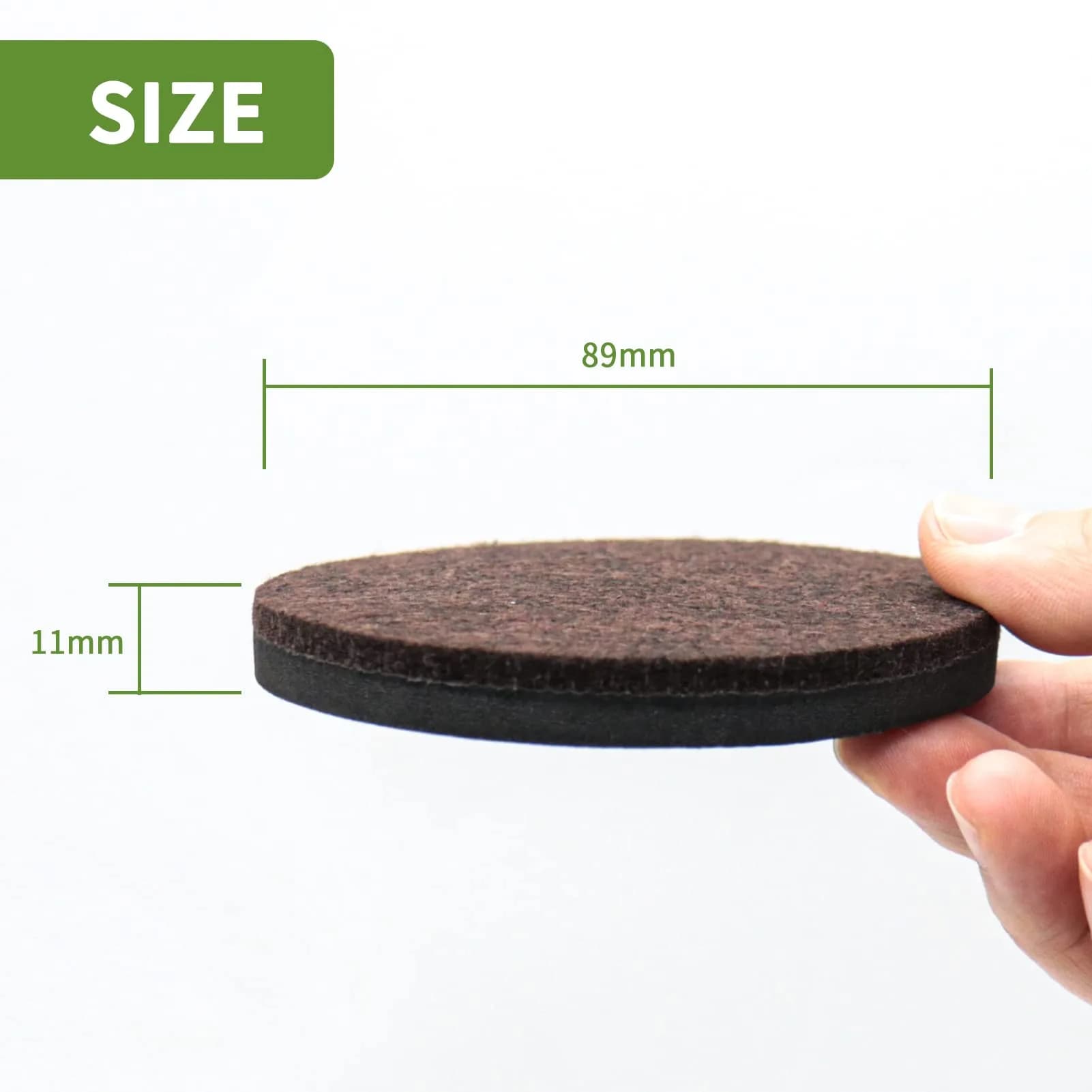 COVERCORNER Felt Furniture Sliders for Hardwood Floors 8 PCS, 3 1/2" (8.9 cm) | Easy Furniture Moving & Floor Protection - view 2