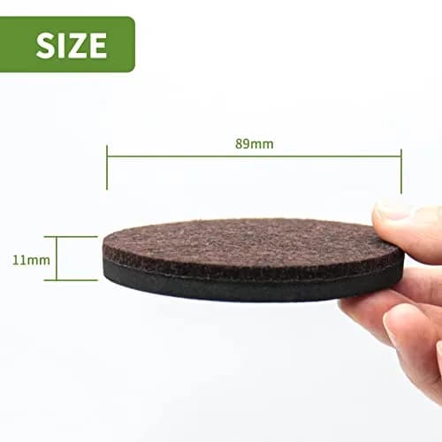 COVERCORNER Felt Furniture Sliders for Hardwood Floors 8 PCS, 3 1/2" (8.9 cm) | Easy Furniture Moving & Floor Protection thumbnail 2