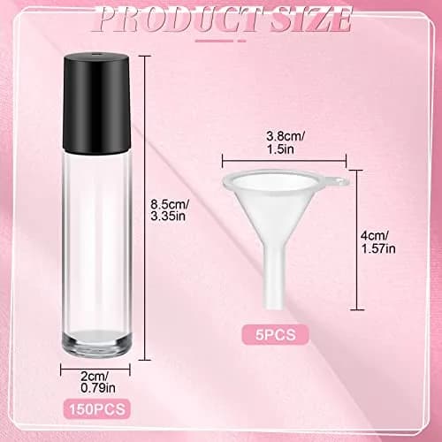 Sumind 150 Pcs Glass Essential Oil Roller Bottles 10 ml | Leakproof, Reusable, Travel Friendly thumbnail 2