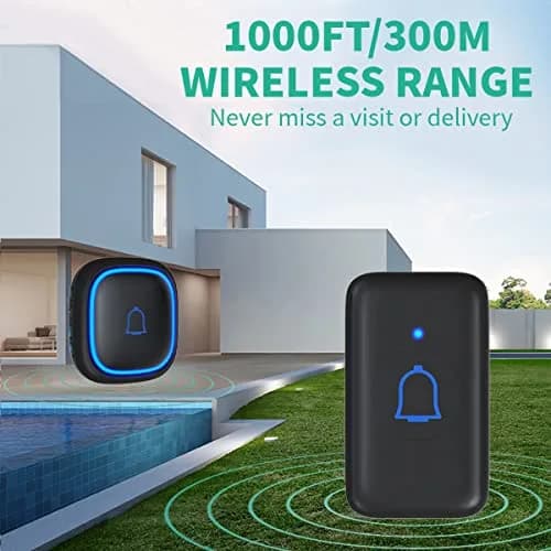 LetsWill Wireless Doorbell Classroom Doorbell IP66 Waterproof Loud 115dB 1000ft Range | Easy Install Plug-in Receiver thumbnail 2