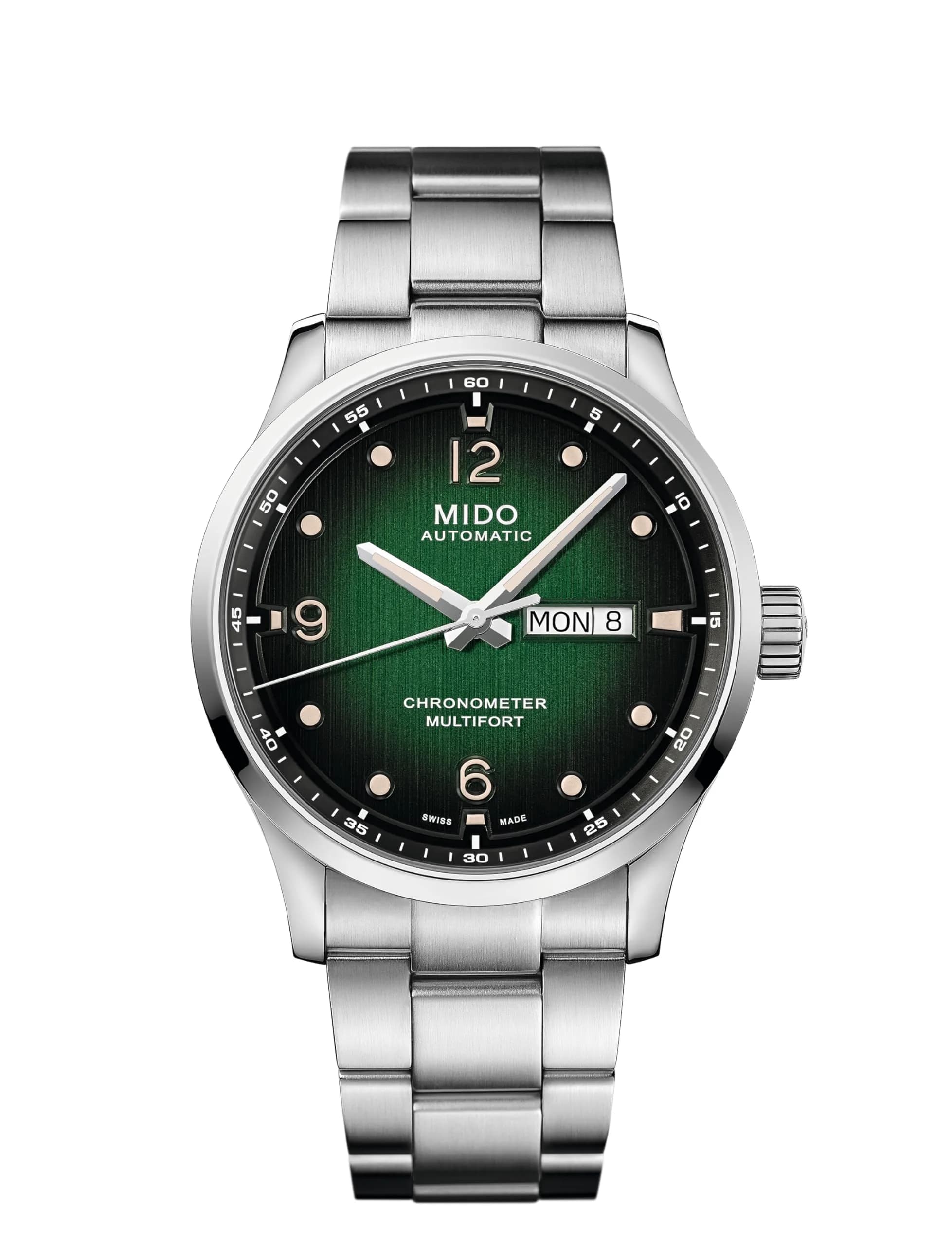 MIDO Multifort M Chronometer Swiss Automatic Watch for Men | Green Dial, 42mm Case, 80-Hour Power Reserve — Green