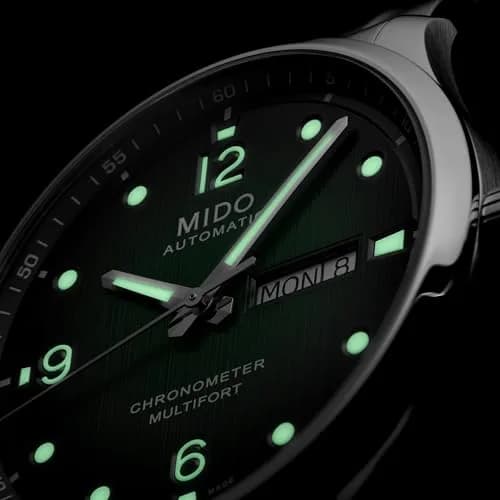 MIDO Multifort M Chronometer Swiss Automatic Watch for Men | Green Dial, 42mm Case, 80-Hour Power Reserve thumbnail 4