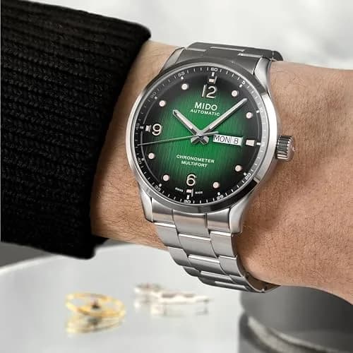 MIDO Multifort M Chronometer Swiss Automatic Watch for Men | Green Dial, 42mm Case, 80-Hour Power Reserve thumbnail 2