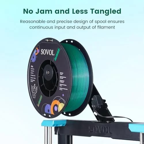 Sovol 3D Printer PLA Filament Silk Tricolor 1.75mm 1kg | Multicolor Silk with US Raw Material thumbnail 4