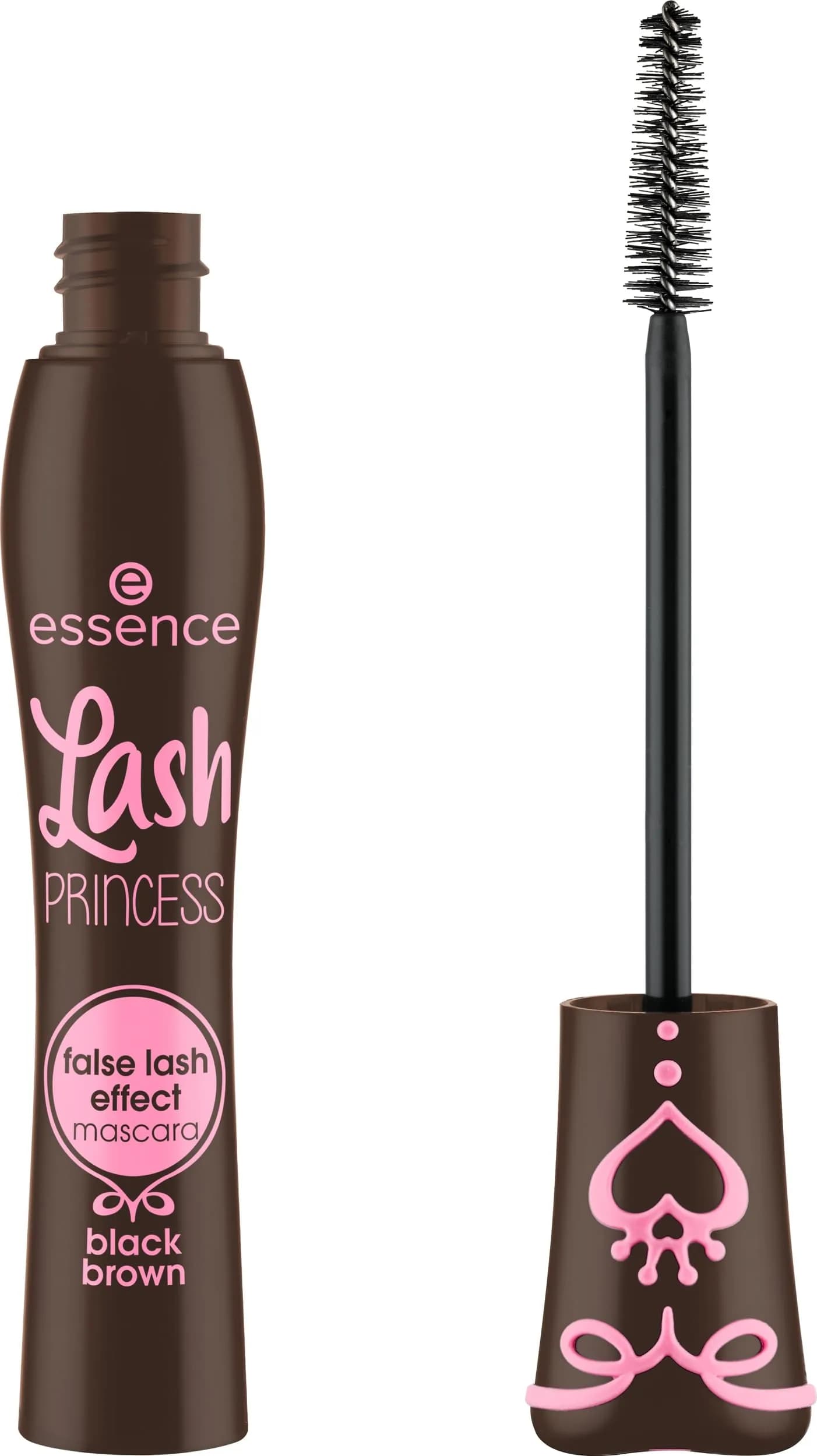 Essence Lash Princess False Lash Effect Mascara Purple | Volumizing & Lengthening Mascara with Conic Fiber Brush — Brown
