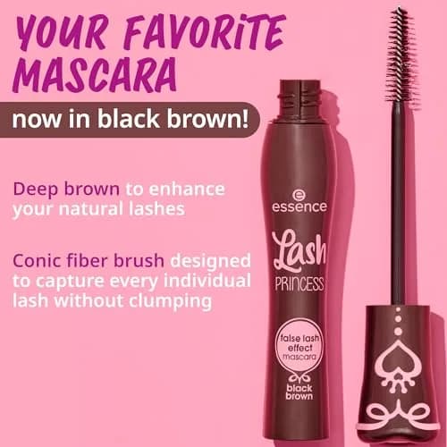 Essence Lash Princess False Lash Effect Mascara, Brown 12ml (0.4 Fl Oz) | Ophthalmologically Tested thumbnail 3