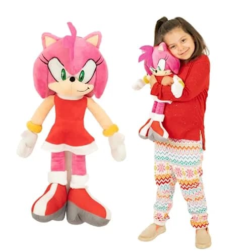 Franco Amy Rose Plush Cuddle Pillow Buddy 46cm (18.5") | Officially Licensed Sonic The Hedgehog Toy for Kids thumbnail 1