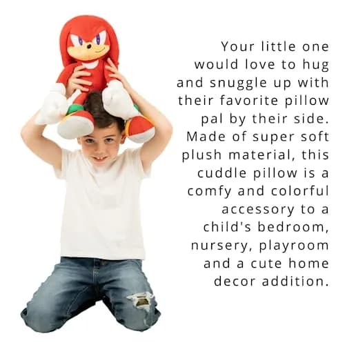 Franco Knuckles the Echidna Plush Cuddle Pillow Buddy 48cm (18.5") | Officially Licensed Sonic The Hedgehog Toy thumbnail 2