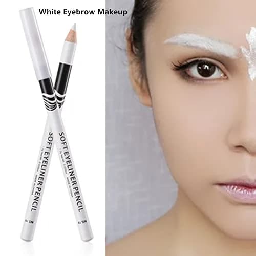 Go Ho 12 PCS White Eyebrow Eyeliner Pencils | Sweatproof, Long-lasting, Matte White thumbnail 2