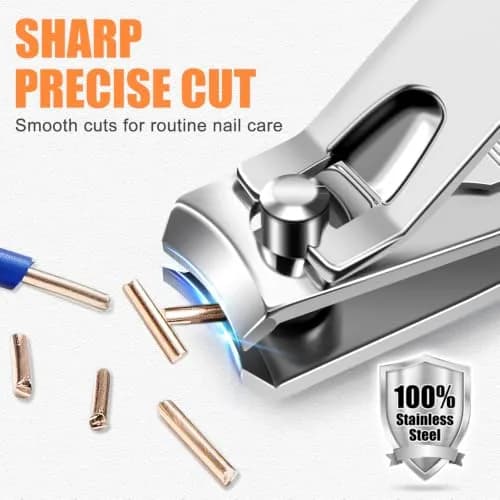 DRMODE Finger Nail Clippers Adult, 8 Pack for Men Women | Sharp Stainless Steel Nail Cutter Set thumbnail 5